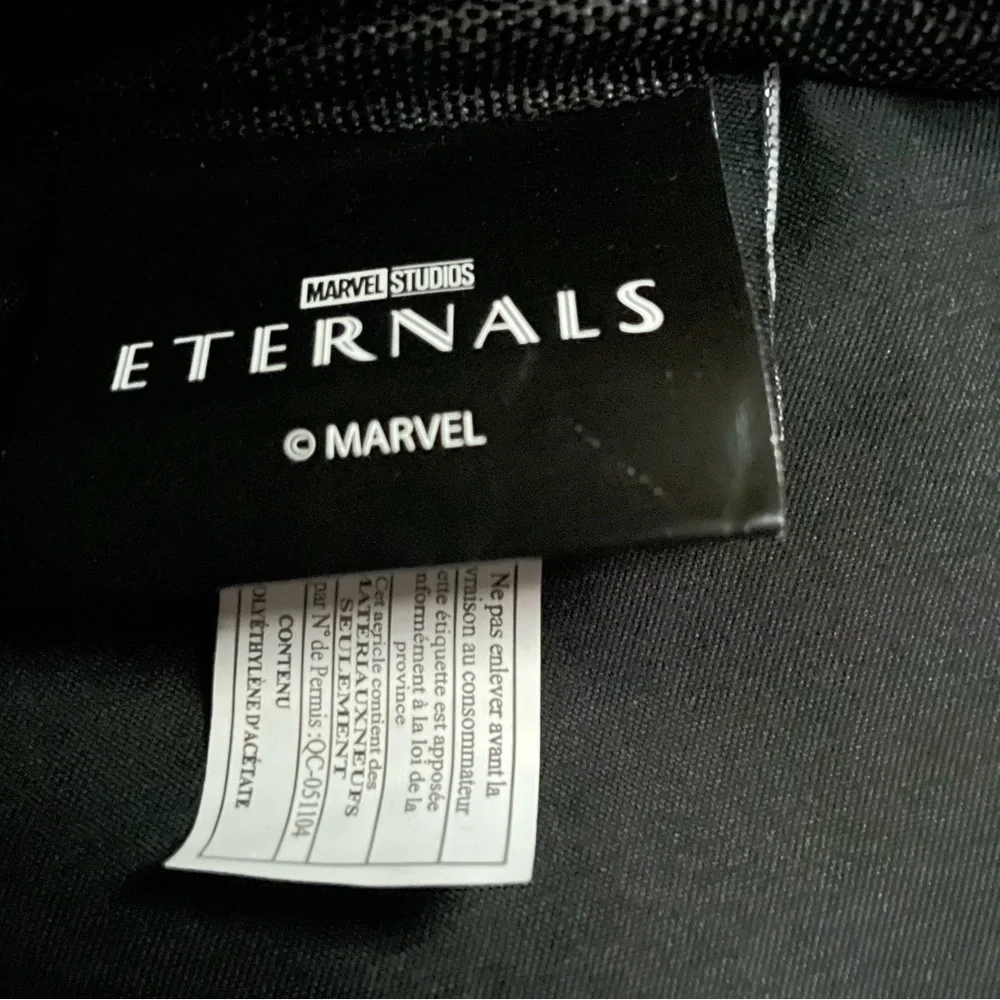 Bioworld Marvel Eternals Cast Convertible Floral Mini Backpack One Strap Blue